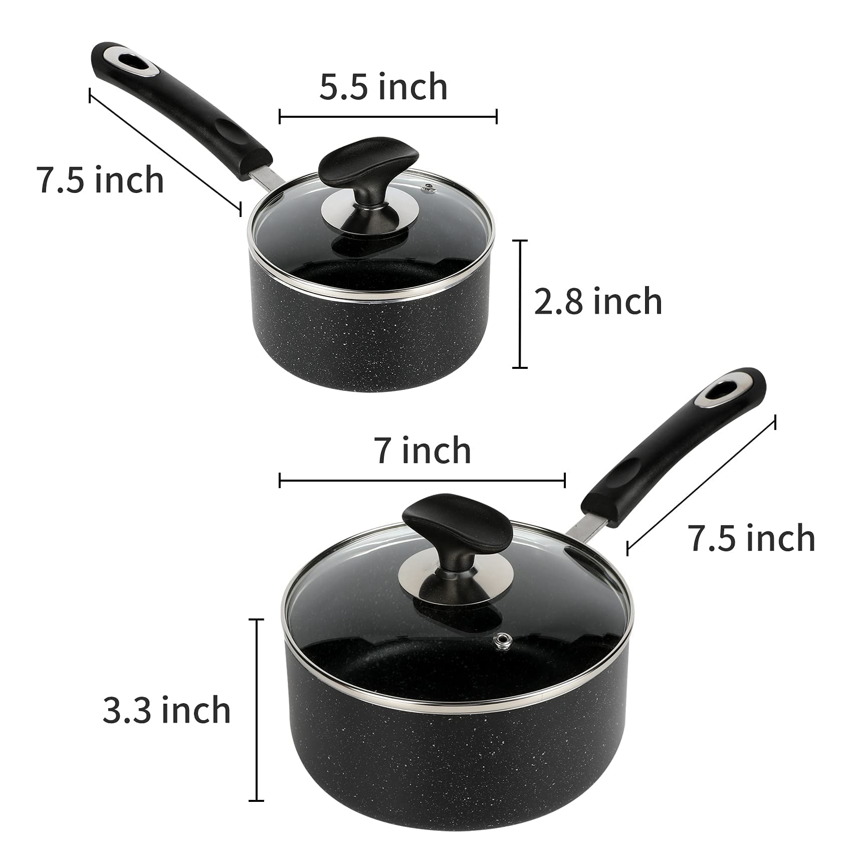Ratwia sarten 2qt antiadherente, perfecto para pasta y guarniciones en casa