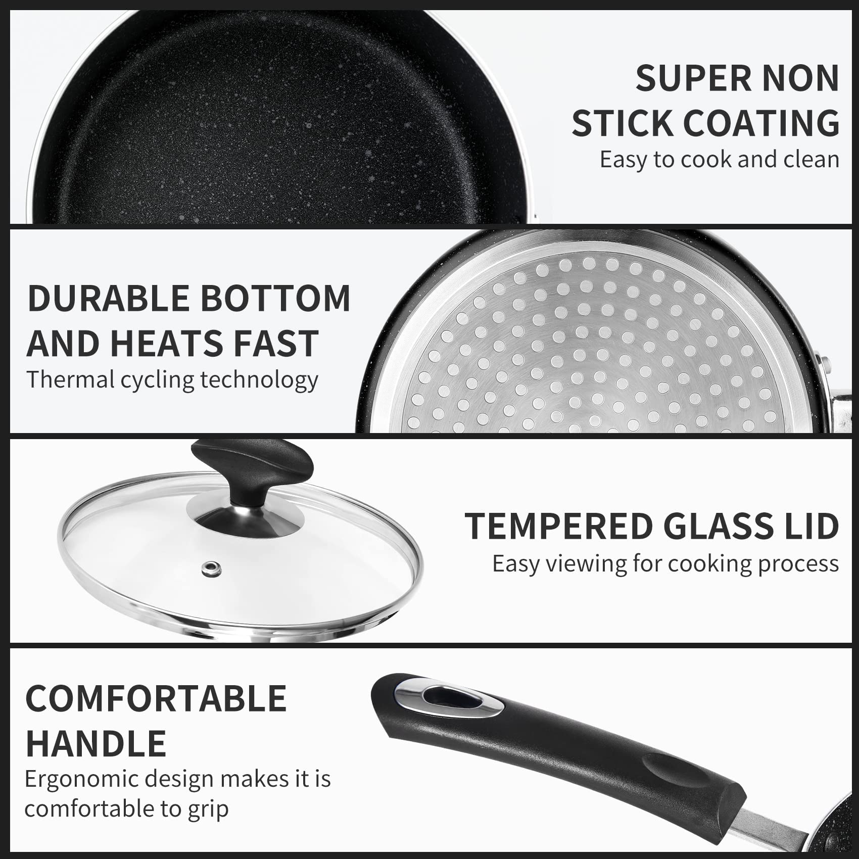 Ratwia tapa cristal sarten, cierra sabores y nutrientes para cocinar con control