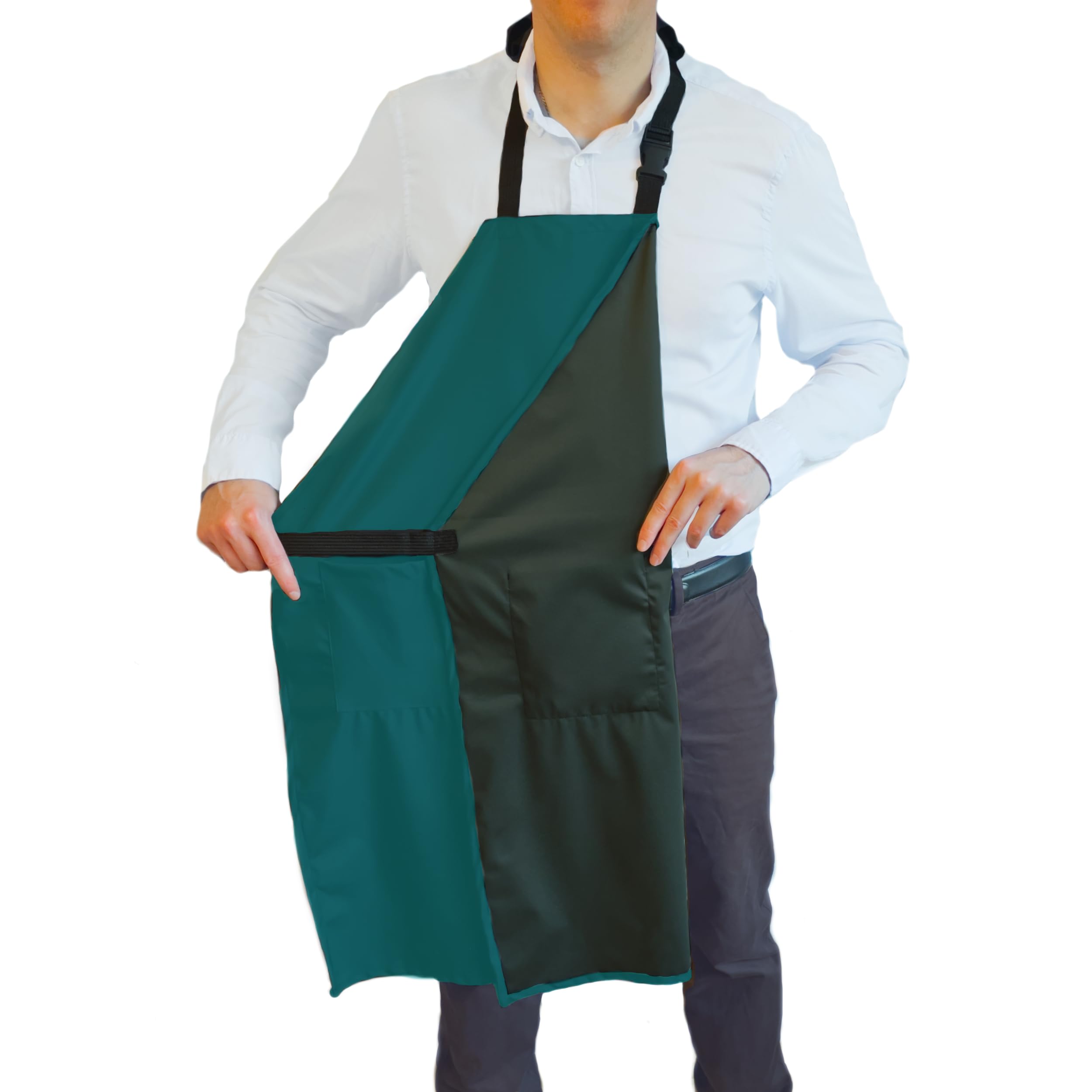 Delantal Ravill, agua-resistente 35 pulgadas, ideal para cocinar y limpiar.