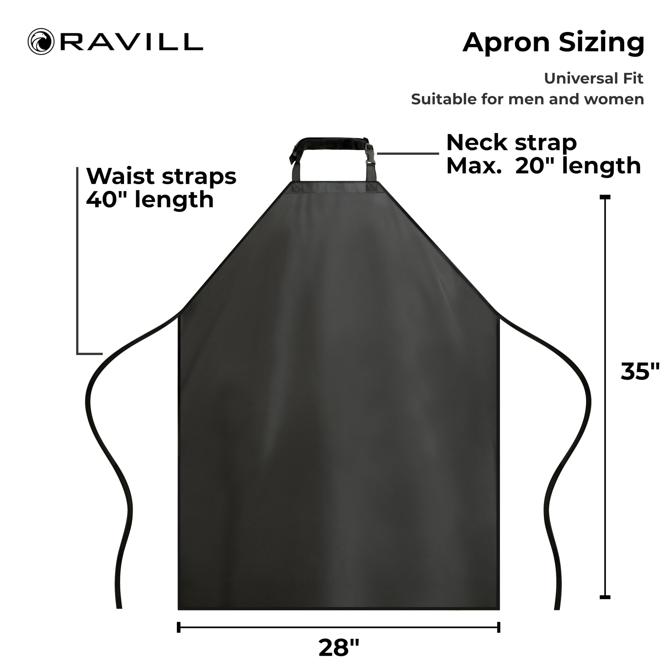 Delantal Ravill impermeable para cocina evita salpicaduras y grasa