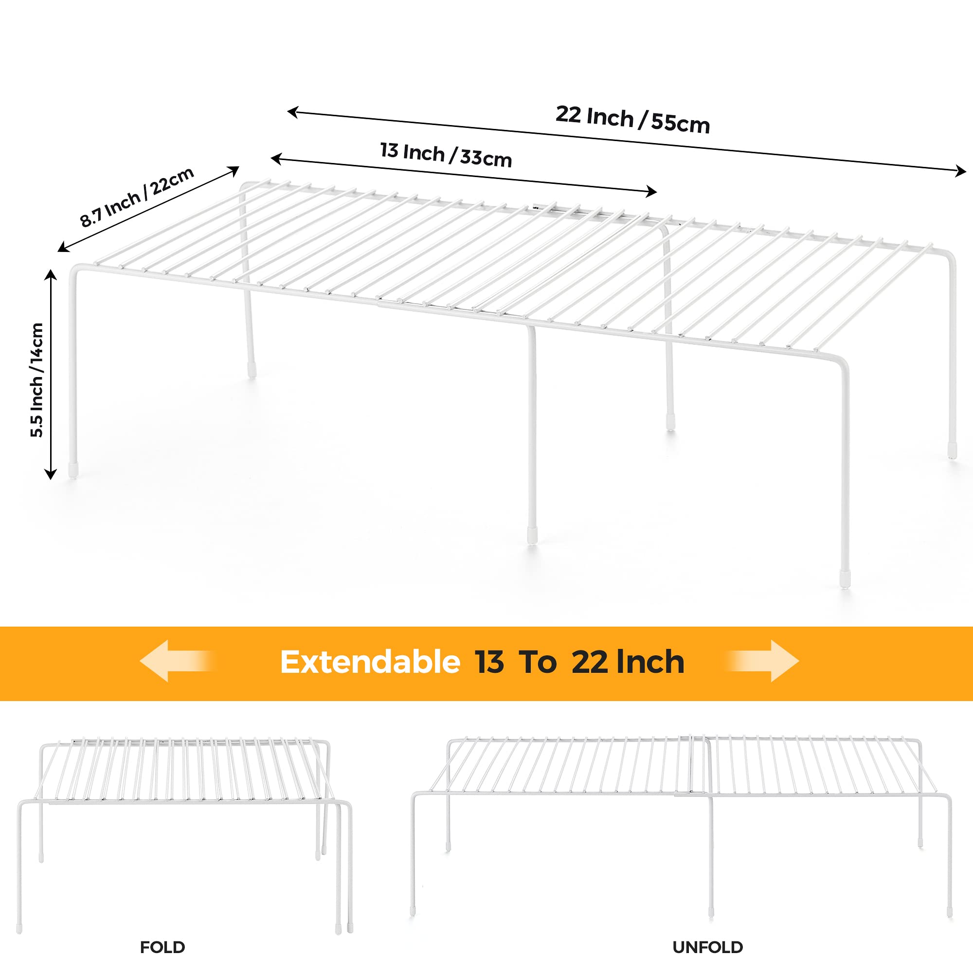 Ravinte estante extendible para cocina, ideal para caber en cajones o armarios