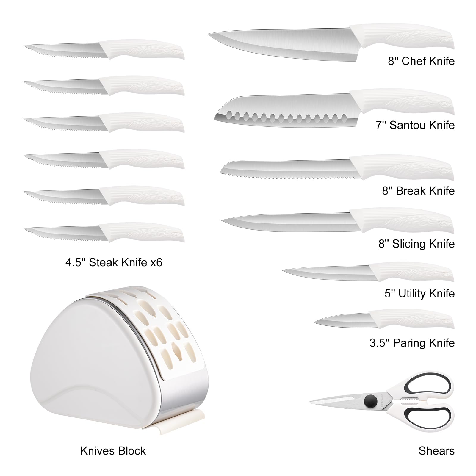 Cuchillo chef RAXCO con mango ergonómico para comodidad en largas sesiones de cocina
