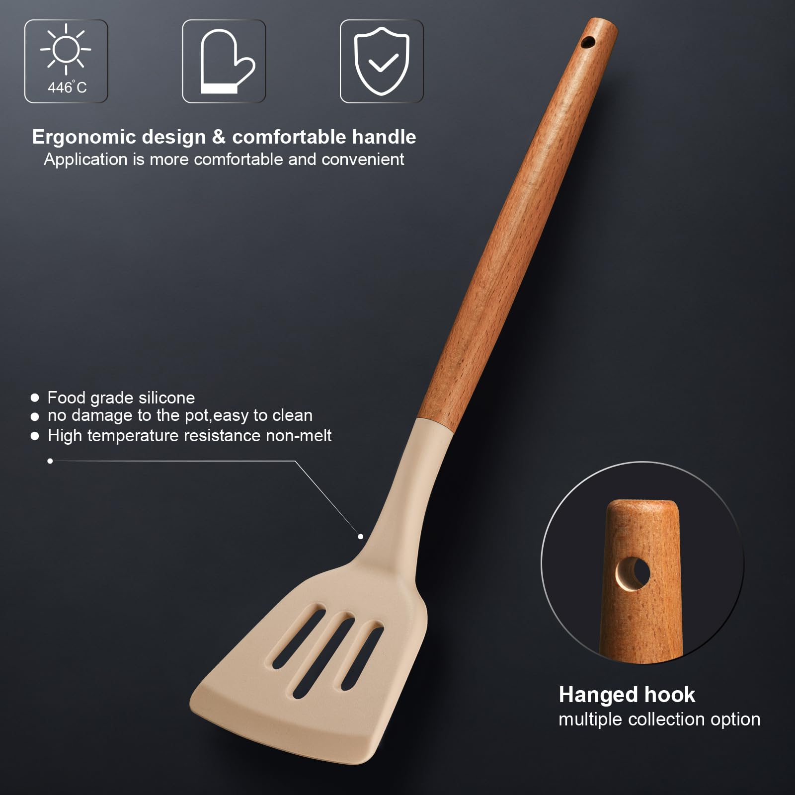 Espátula con ranura RAXCO para girar sin rayar