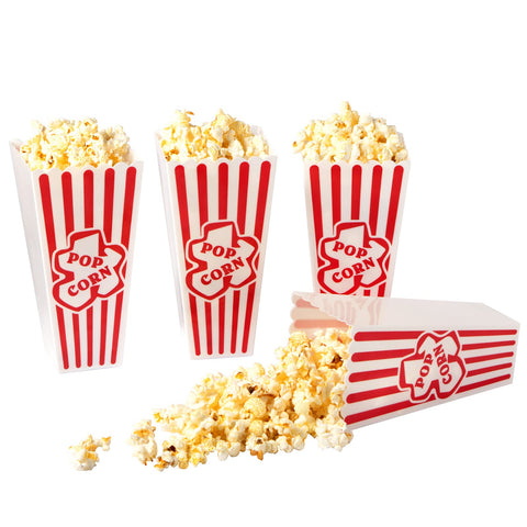 RAYMEA contenedores palomitas rojos y blancos estriados para cine en casa