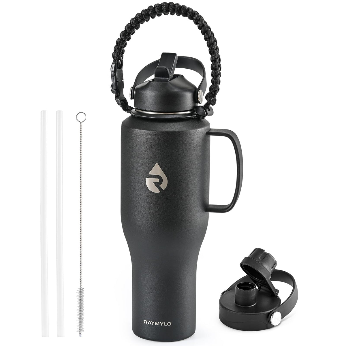 RAYMYLO botella de agua aislada 40oz con diseño cono-helado para coche y bebidas frías.