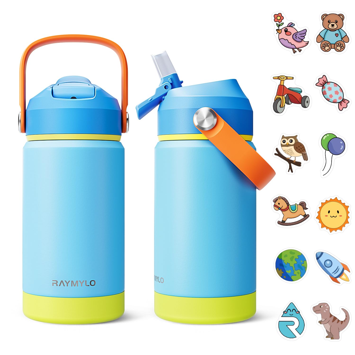 Botella infantil RAYMYLO en acero inoxidable, aislada, ideal para mantener bebidas frescas todo el día
