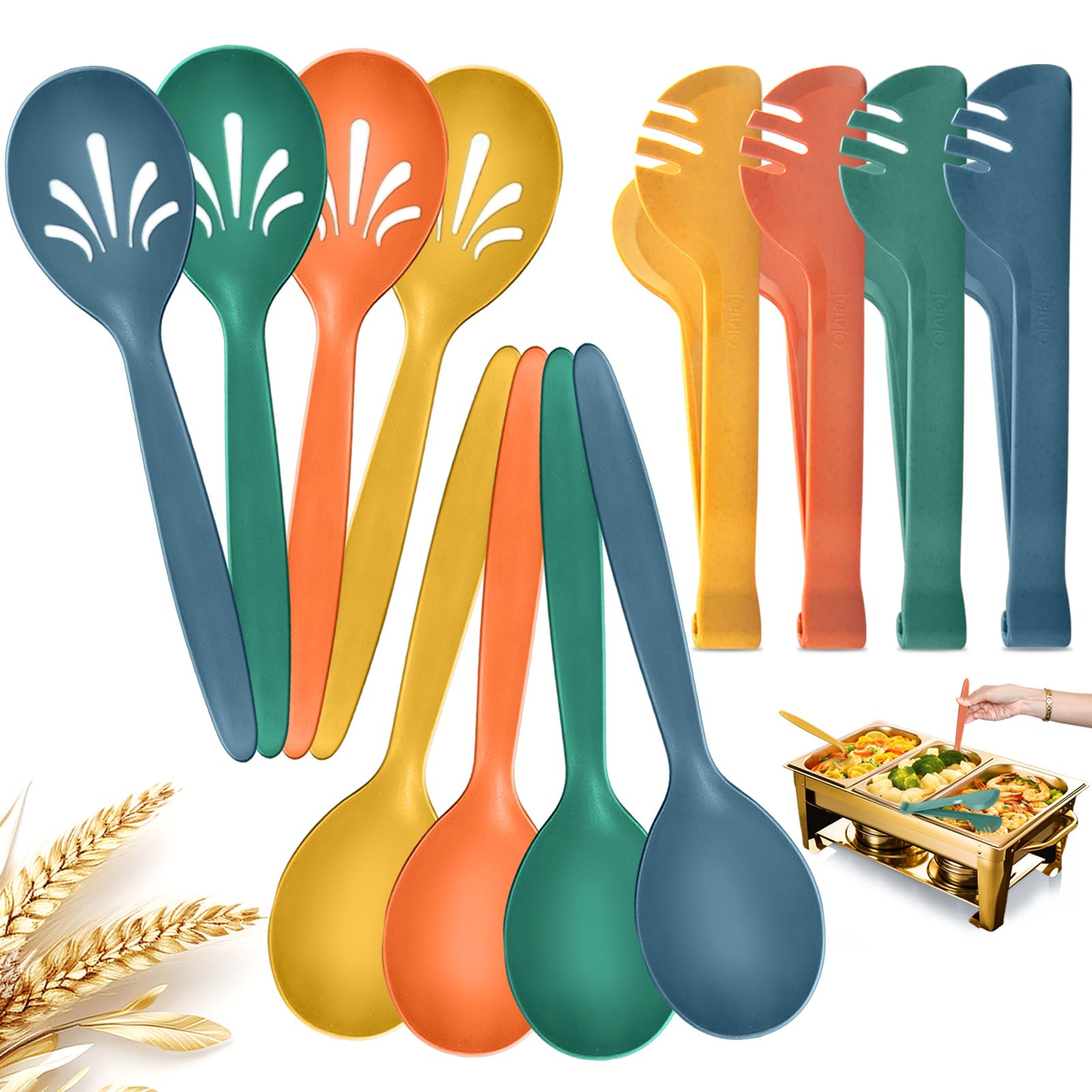 RayPard utensilios para servir, conjunto de 12 piezas, ideal para buffets.