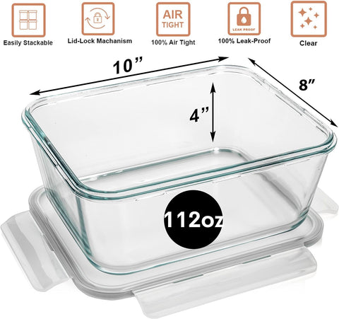 Razab contenedor vidrio para hornear lasagna y servir directamente en la mesa.