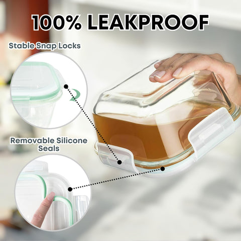 Razab contenedor de 18 oz ideal para porciones y sobras bien selladas