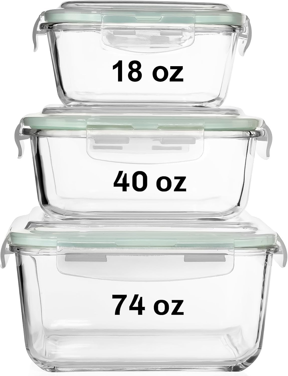 Razab contenedor de 74 oz con tapa hermética para conservar frescura