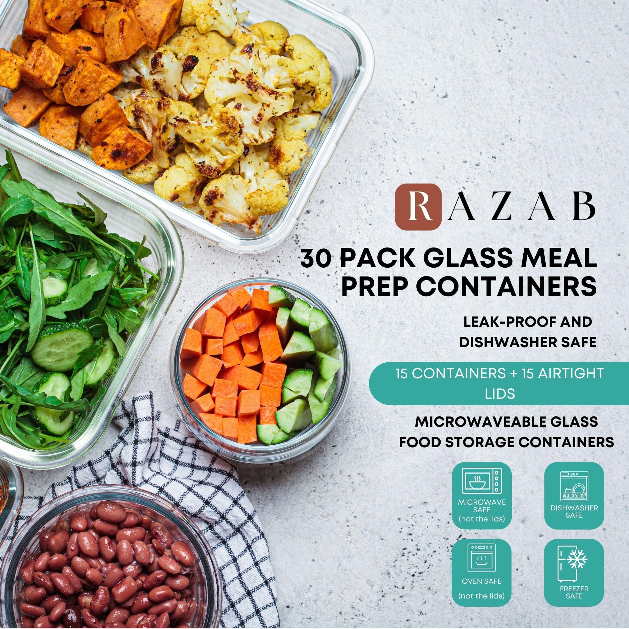 Razab latas de vidrio cuadradas 160ml, ideal para salsas o muestras