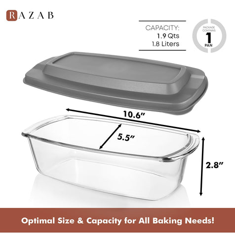 Razab tapa de vidrio con cierre hermético para conservar frescura.