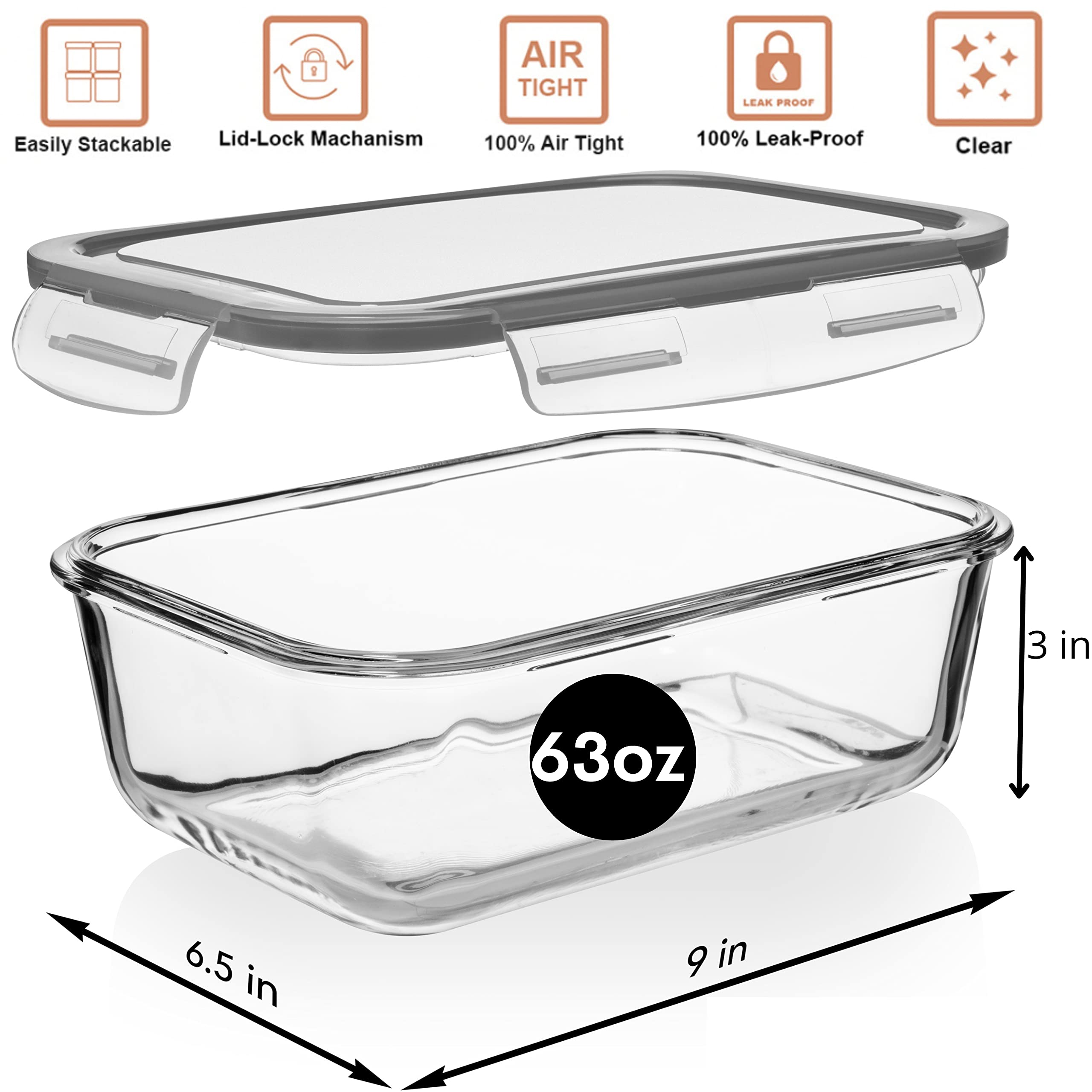 Tapas de silicona libre de BPA Razab con cierre hermético.