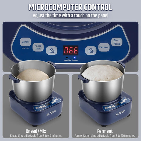 Razorri control microcomputadora preciso para tiempos de mezcla y fermentación.