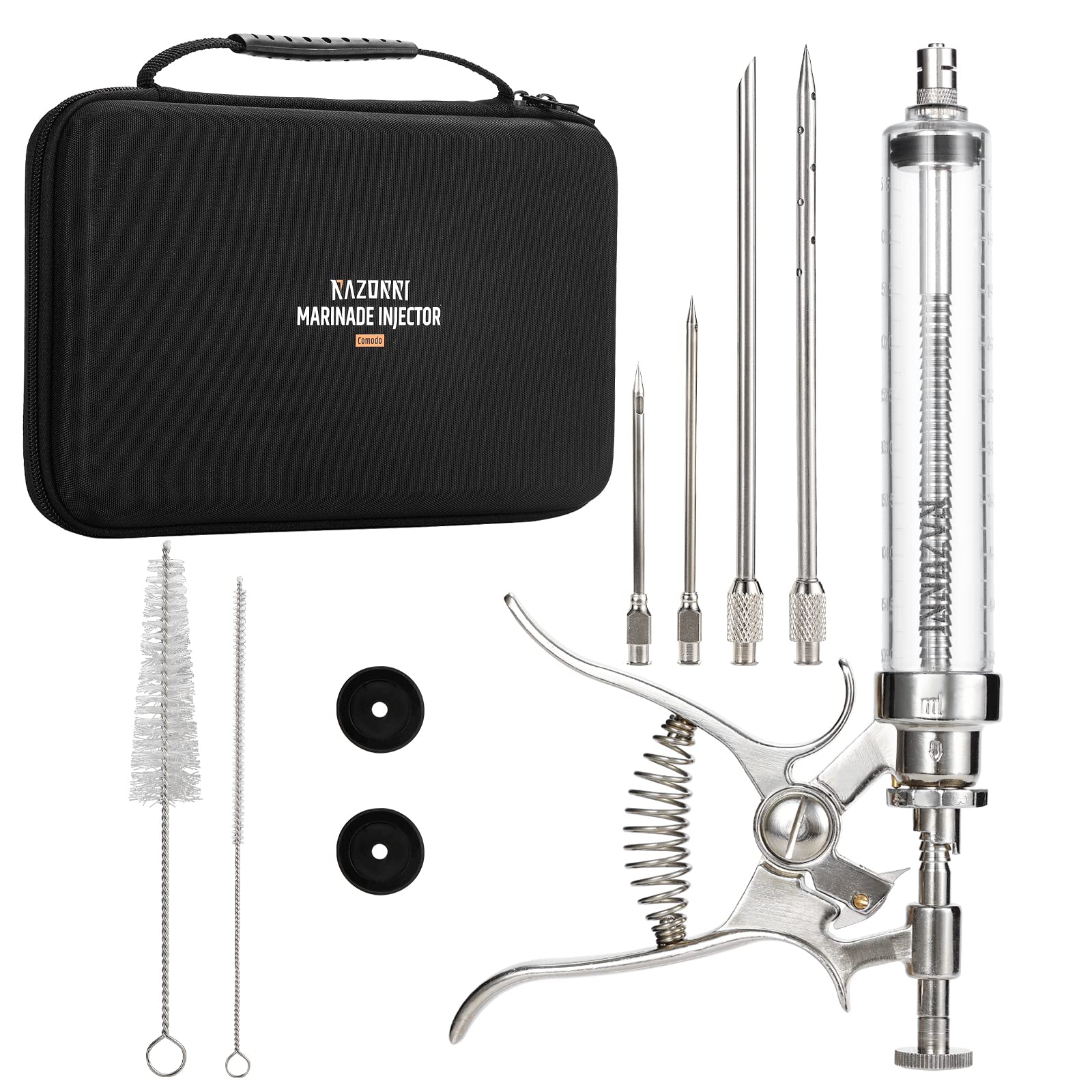 Razorri inyector de marinada con barril de 2 oz para impregnar sabores uniformes