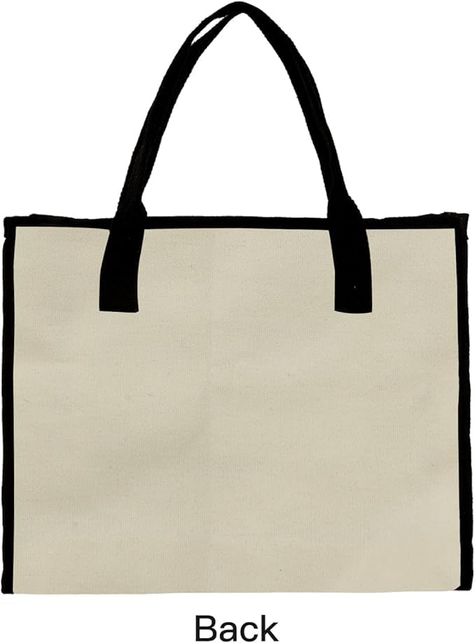 RCJERA bolsa lona construcción-resistente para libros, compras o artículos de playa.