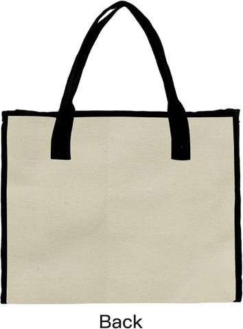 RCJERA bolsa lona construcción-resistente para libros, compras o artículos de playa.