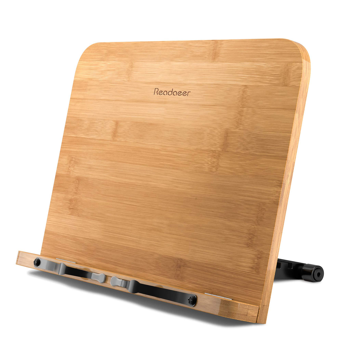 READAEER soporte de bambú para libros con ajustes de 6 ángulos para lectura cómoda