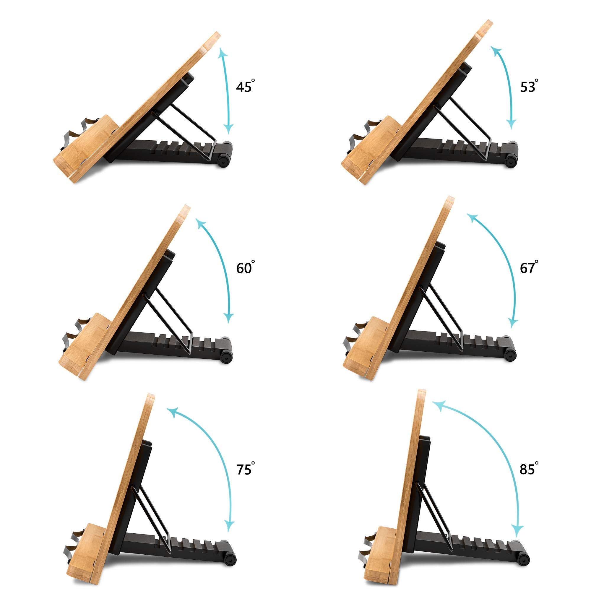READAEER soporte para tablet y libros, manteniendo todo a mano en la mesa