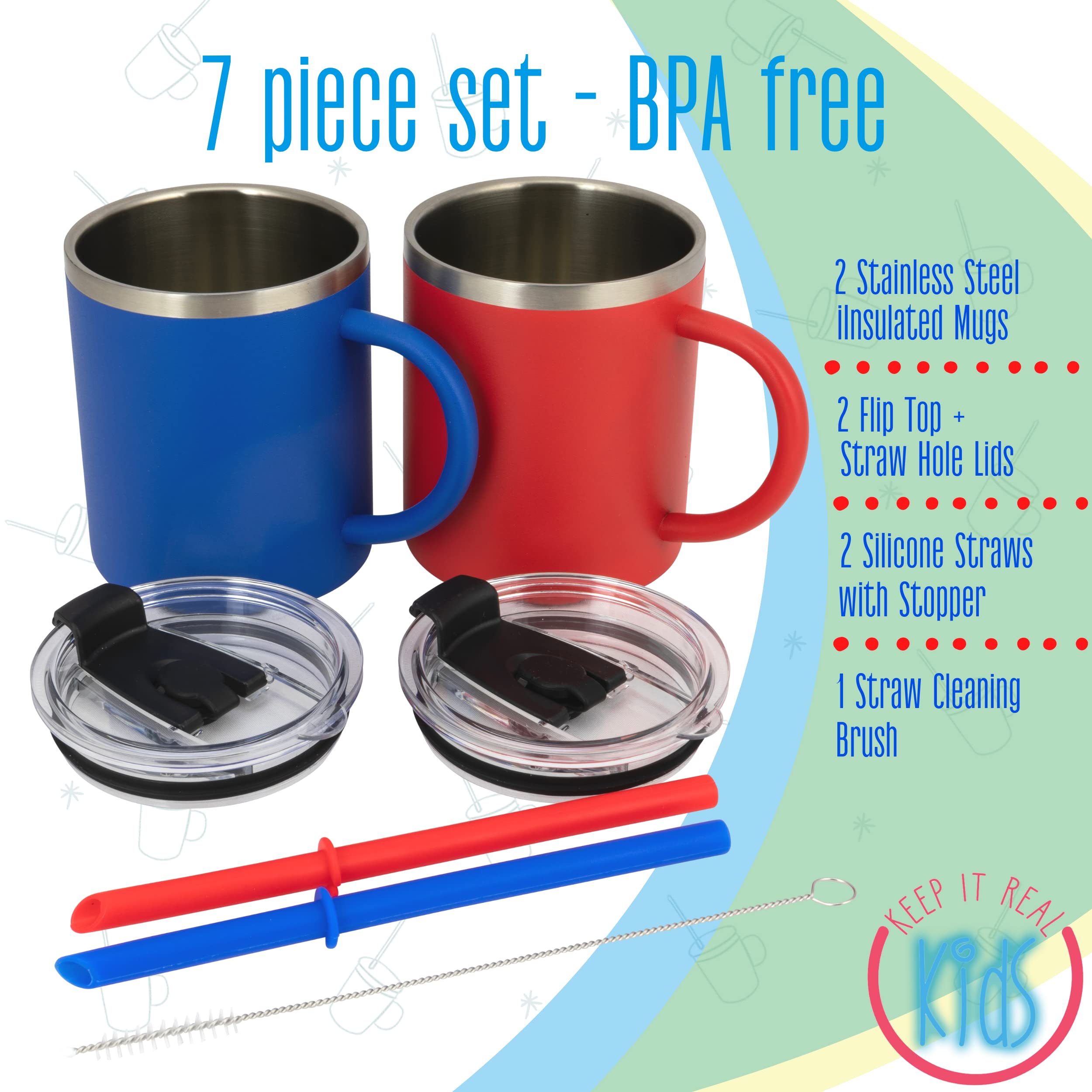 Real Deal Steel Keep It Real Kids Mugs ideales para chocolate caliente.