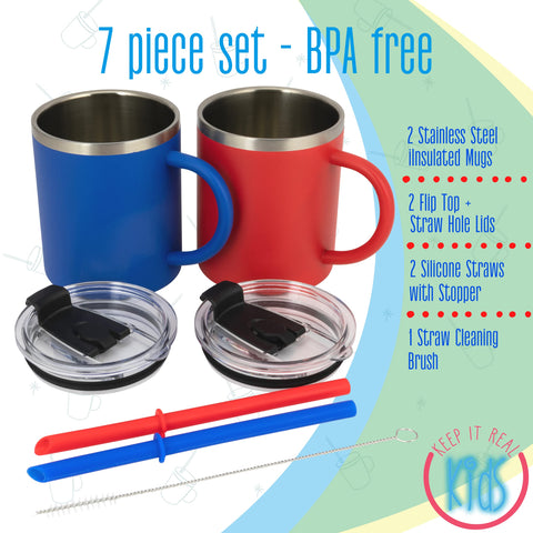 Real Deal Steel Keep It Real Kids Mugs ideales para chocolate caliente.