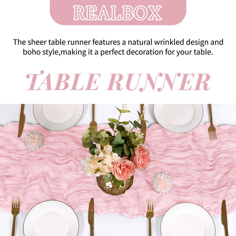 RealBox diseño bohemio de mantel gasa para bodas y fiestas.