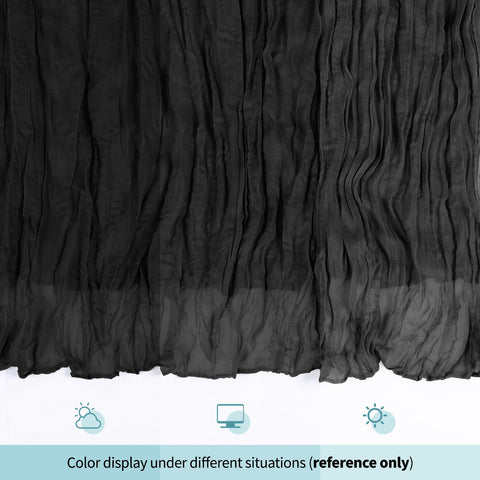 RealBox mantel gasa negro, drapeado bohemio para fiesta o reunión