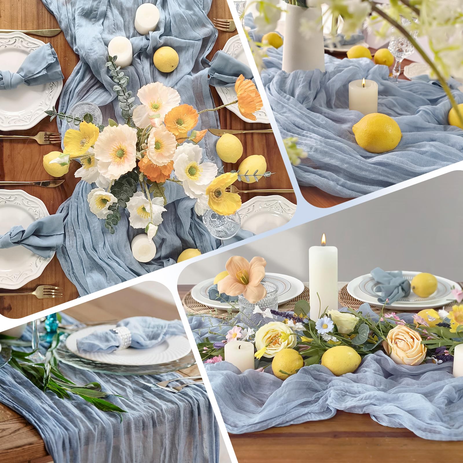 Mantel gasa RealBox para bodas y fiestas con estilo bohemio