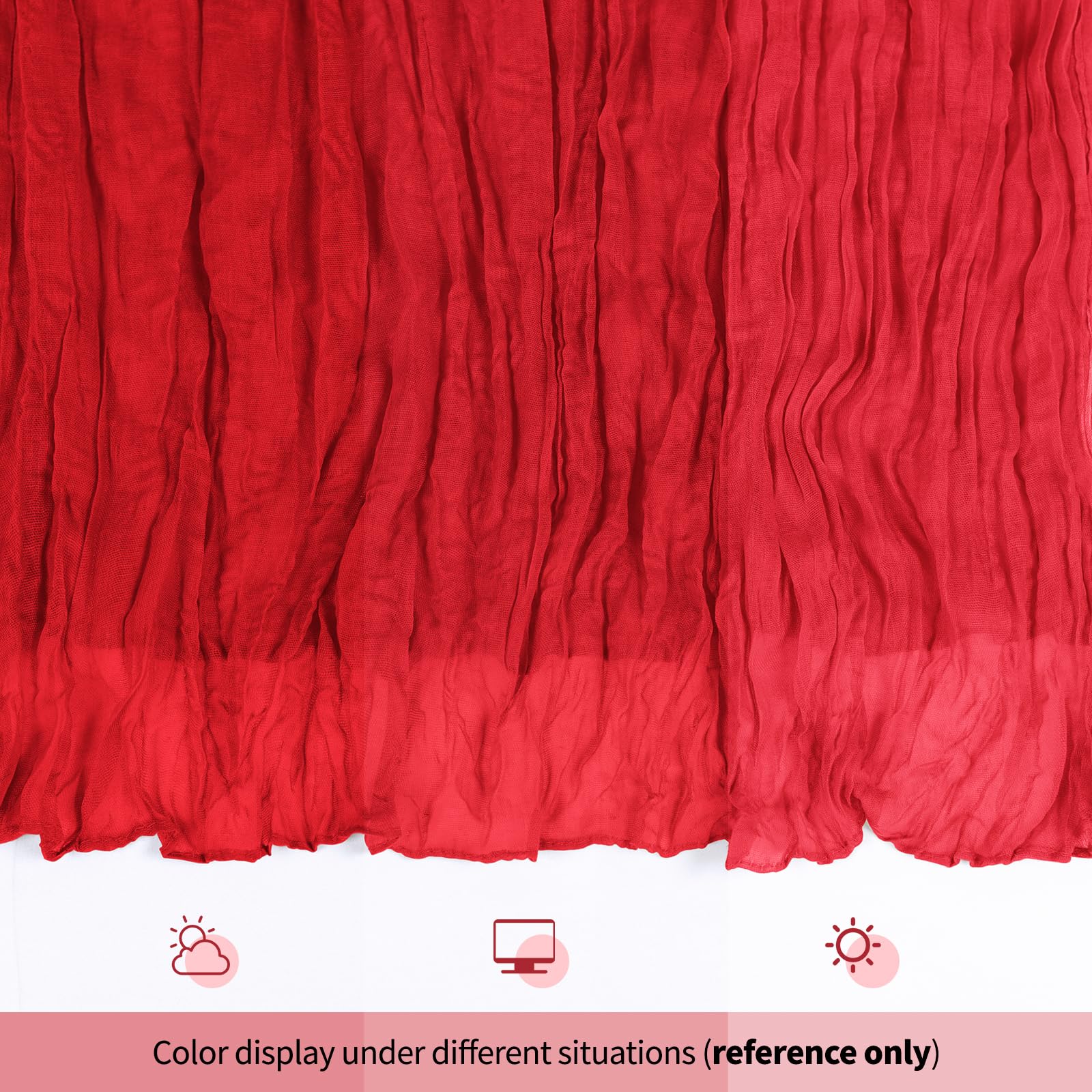 Decoración versátil RealBox gasa roja para múltiples ocasiones
