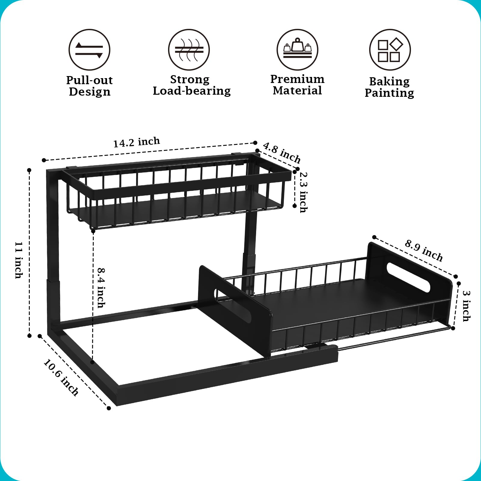 Realinn cajón deslizante para mantener productos de limpieza organizados.