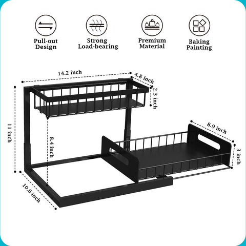 Realinn cajón deslizante para mantener productos de limpieza organizados.