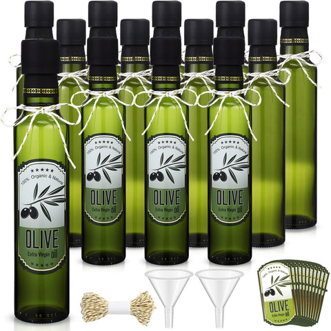 Botellas Reallnaive mini para aceite de oliva con control de vertido (8 onzas).