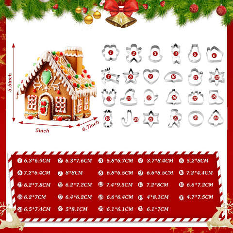Reallnaive conjunto navidad 24 piezas, perfecto para creación de galletas.