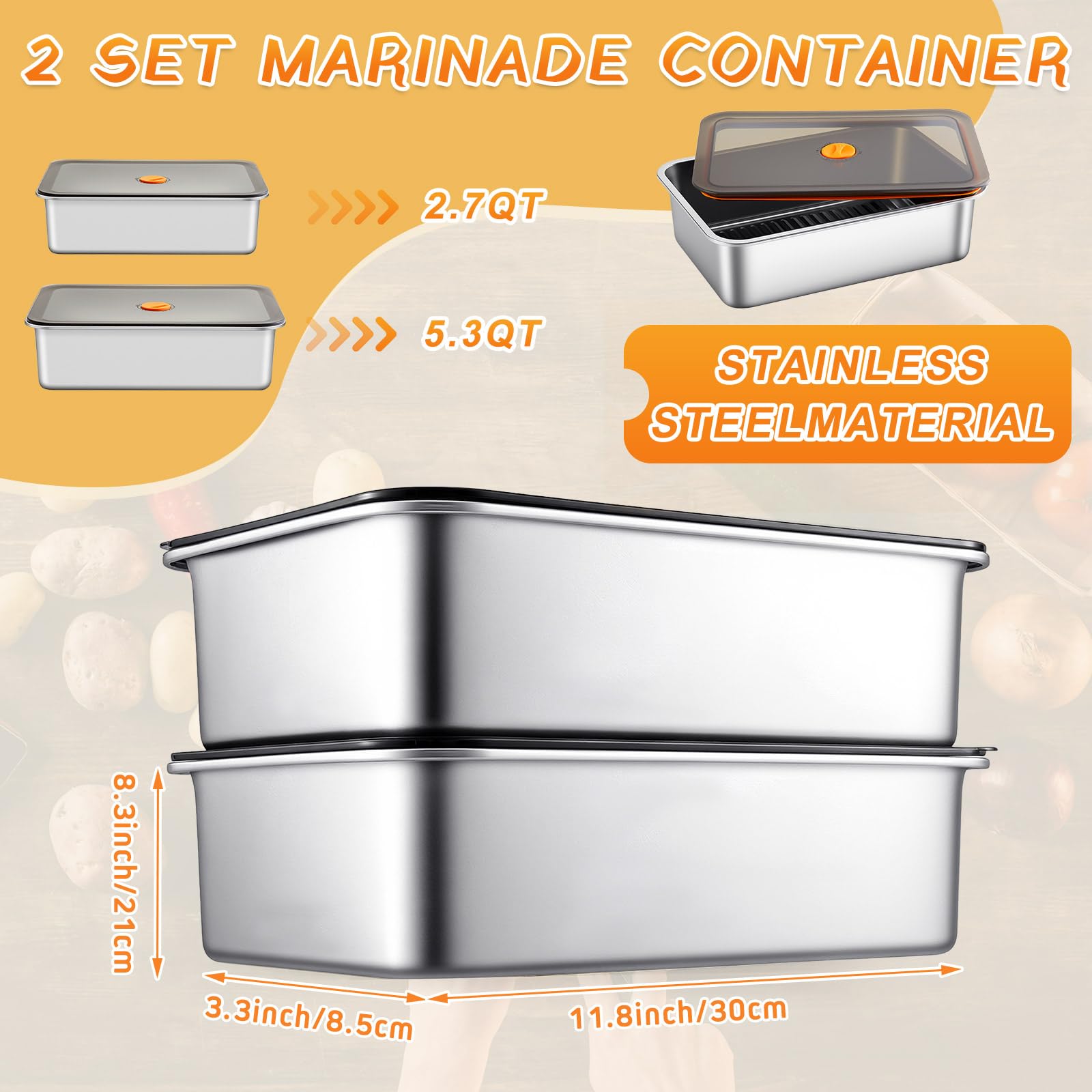 Contenedor Reallnaive para marinar apto horno sin tapa para cocinar con seguridad.