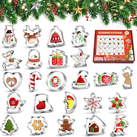 Reallnaive cortadores árbol de Navidad para galletas; ideal para decorar dulces festivos.