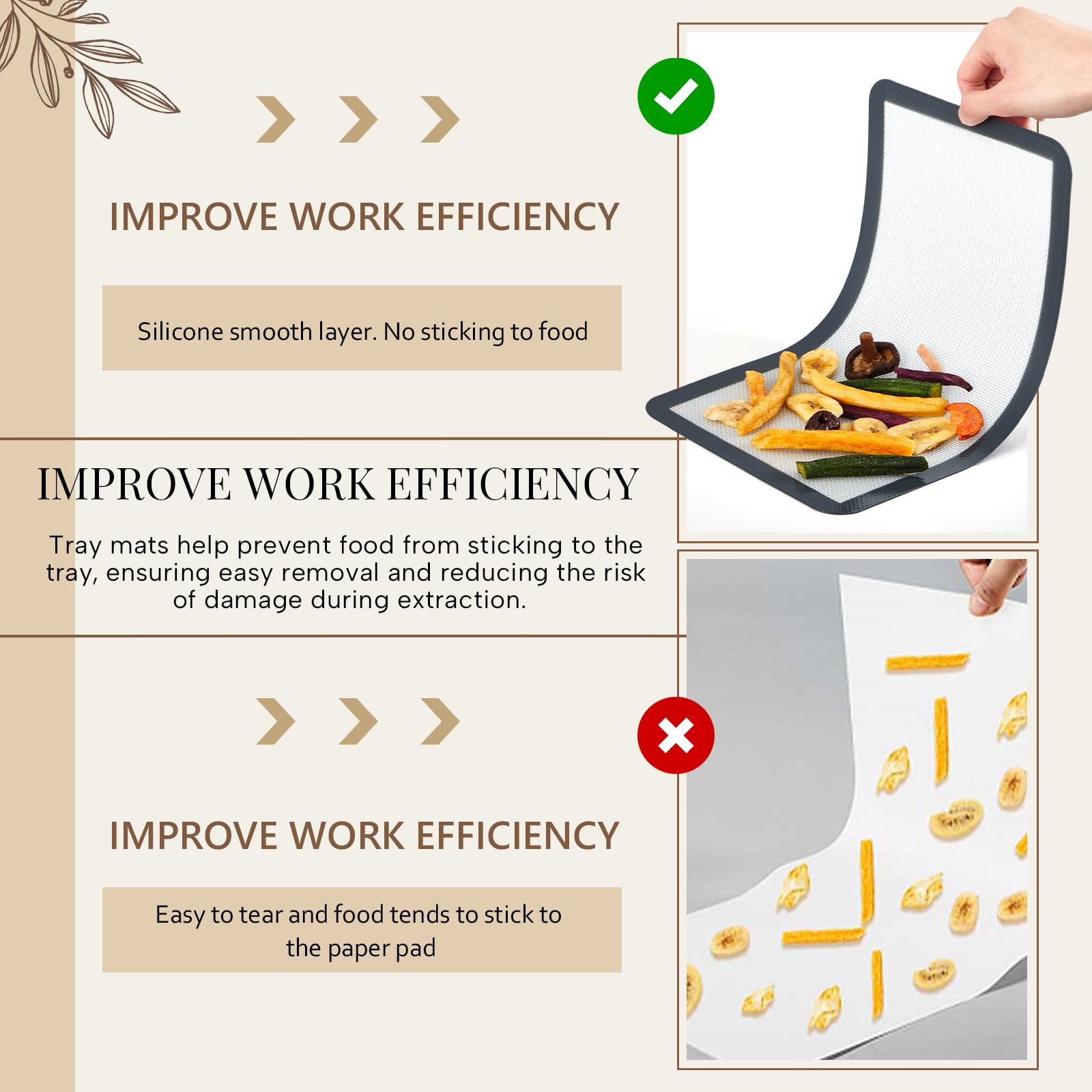 Reallnaive forros de silicona para bandejas, versatilidad en cocina y deshidratación.