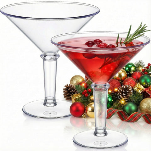 Vaso martini plástico gigante de Reallnaive, 48oz, transparente para decoraciones.