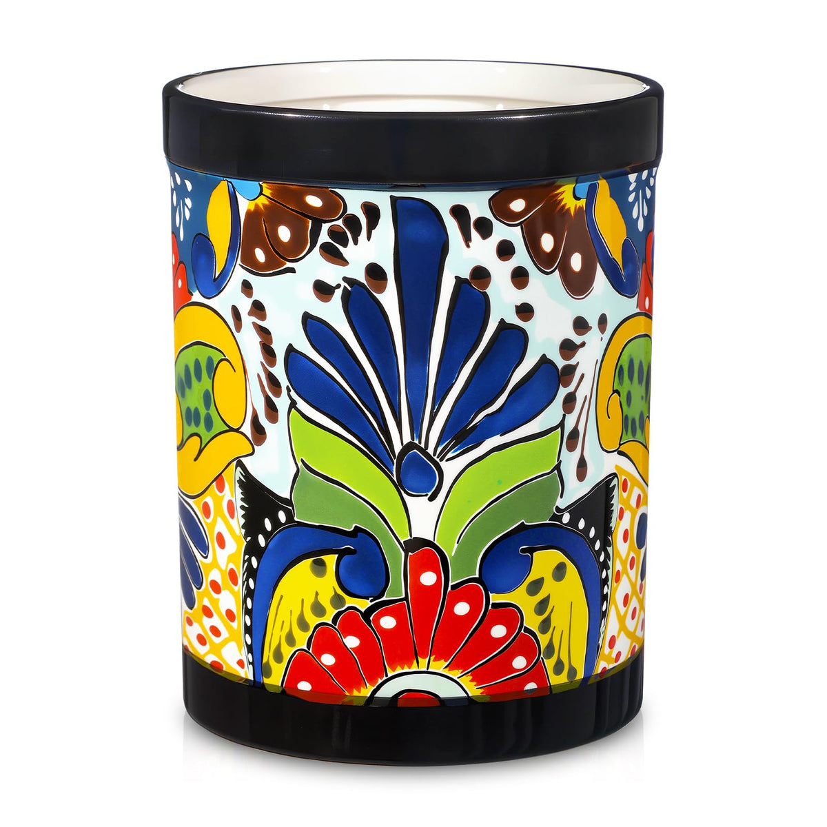 Reallnaive Porta Utensilios Talavera, gran base estable para utensilios de cocina