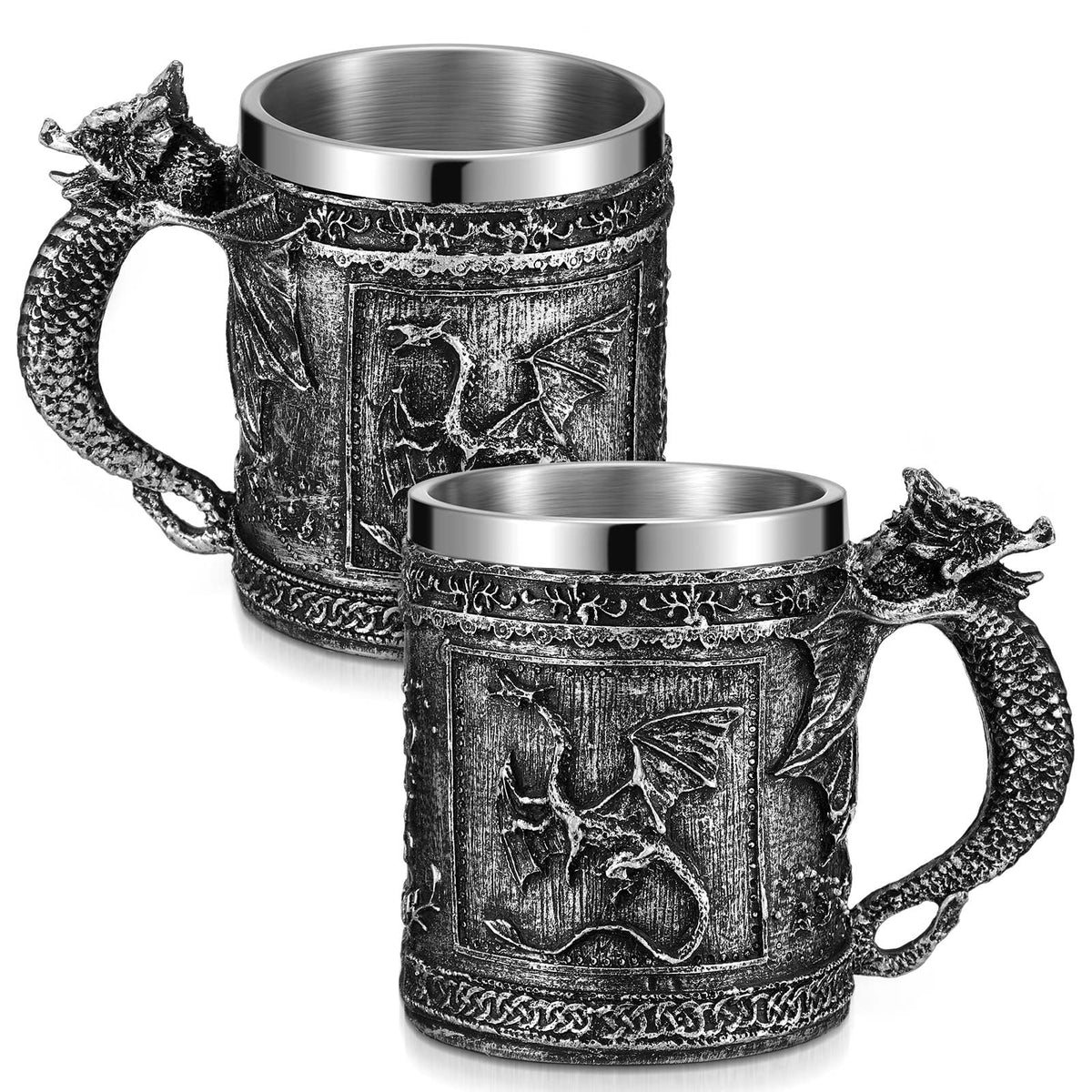 Taza dragón medieval Reallnaive, 15oz, ideal para colección y noches temáticas