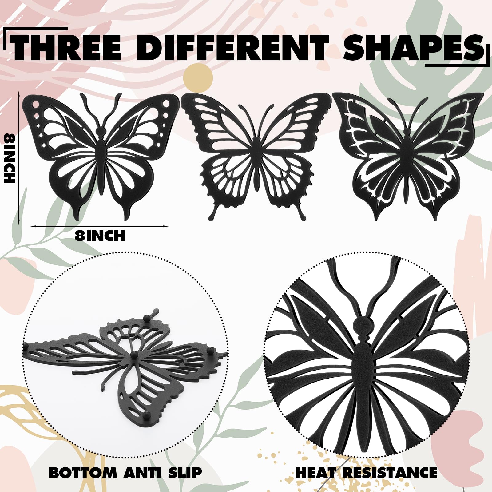 Trivete con diseño mariposa de Reallnaive que aporta elegancia a la cocina.