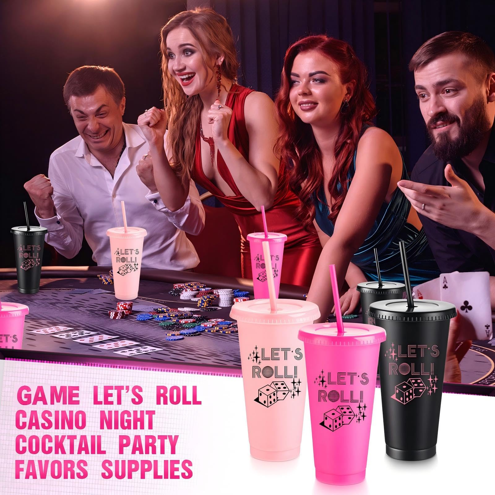 Vasos reutilizables de Reallnaive para fiestas femeninas bien coordinadas.
