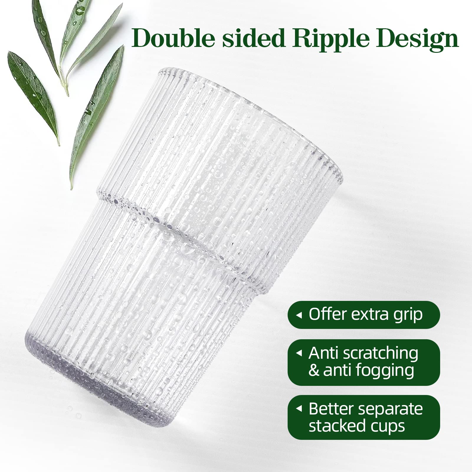 Vaso RÉΑLWÁY con diseño origami acanalado para mejor agarre