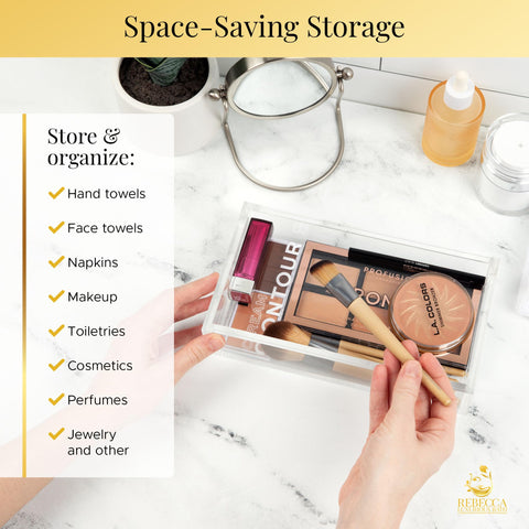 REBECCA LUXURIOUS BATH organizador de perfumes en bandeja acrílica para baño