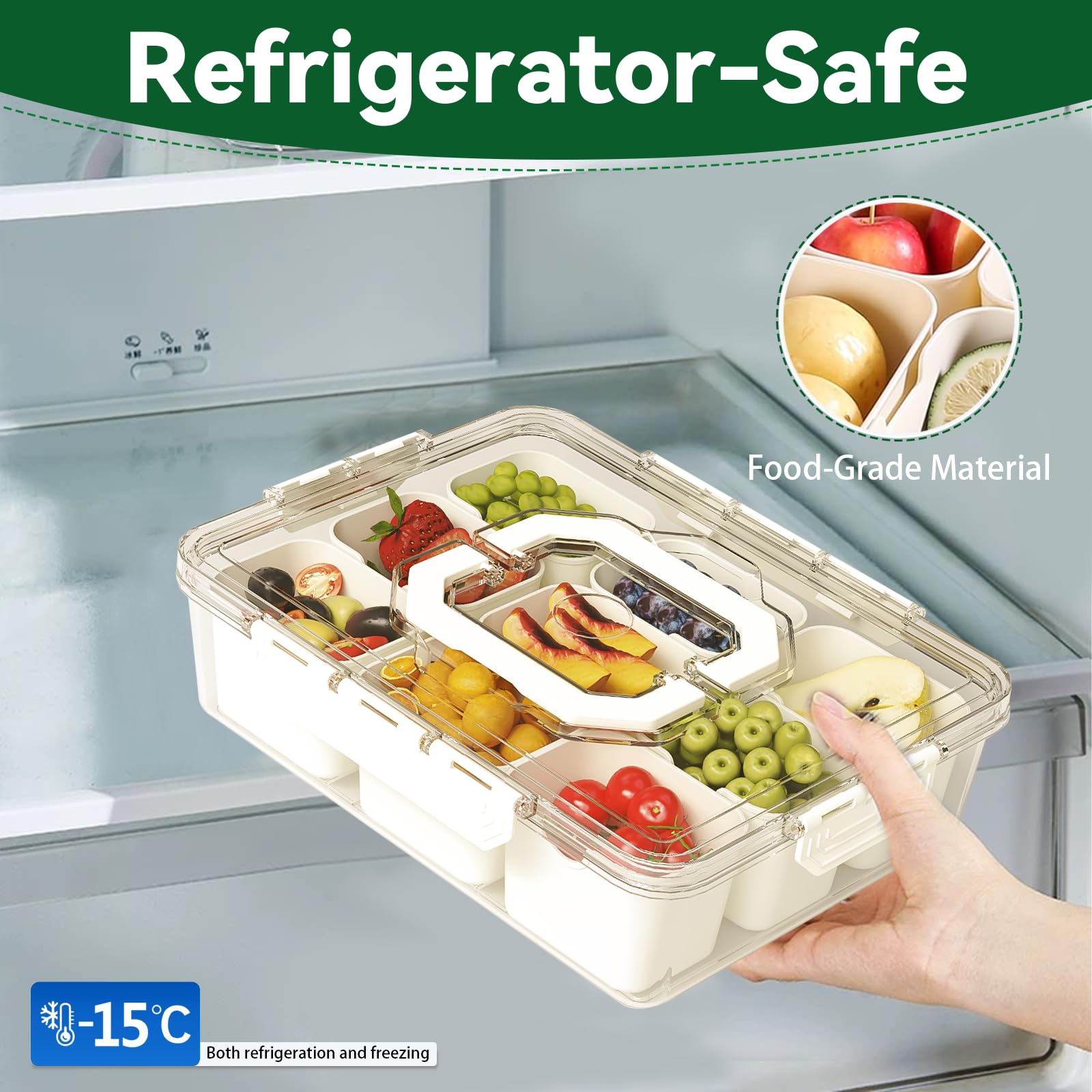 Caja REBECAT para snacks con tapa, ideal para charcutería y conservar frescura.