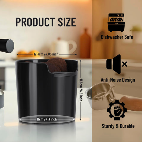 RECAPS Knock Box gran capacidad para posos y menos basura.