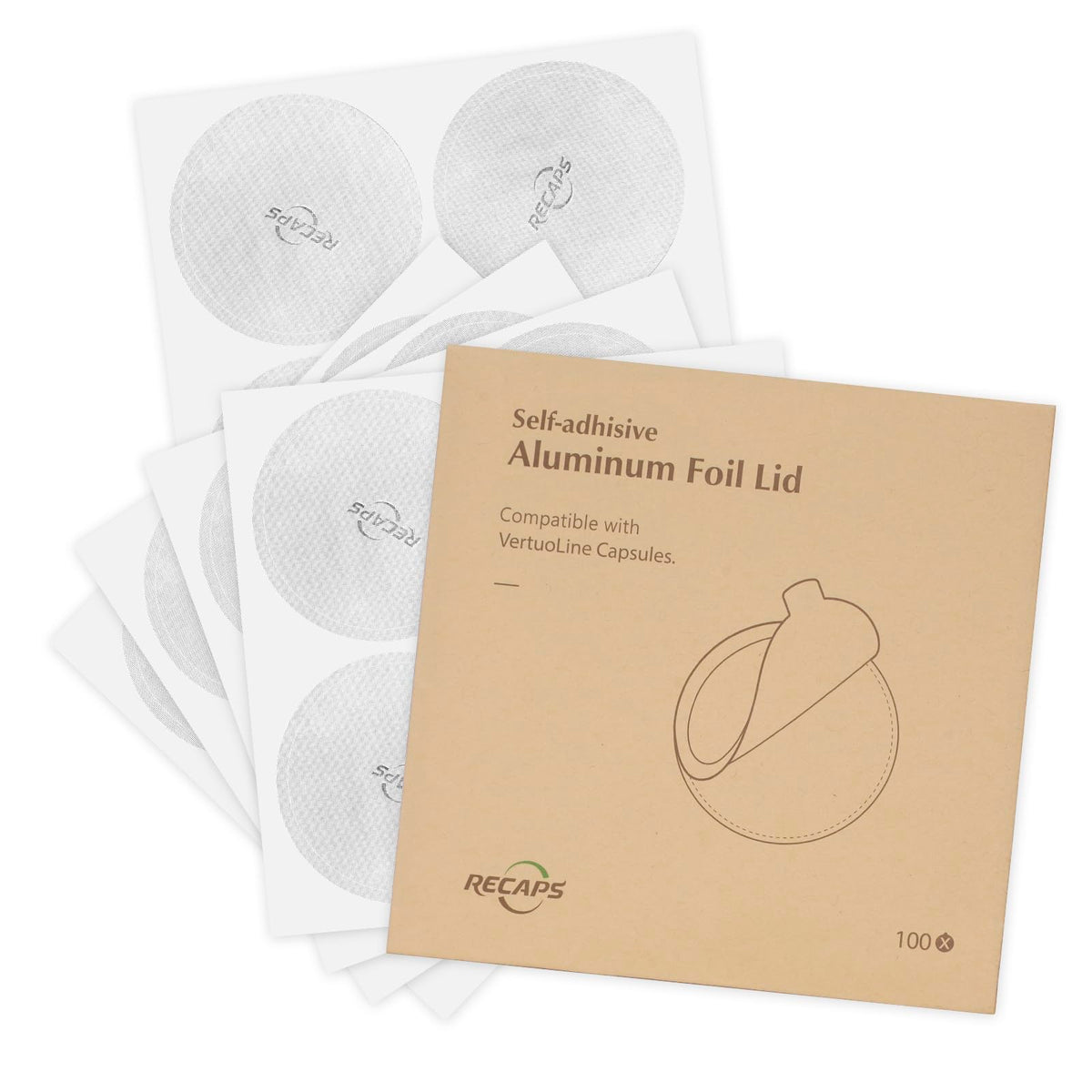 RECAPS tapas de aluminio 62mm para VertuoLine: mantiene aroma y frescura