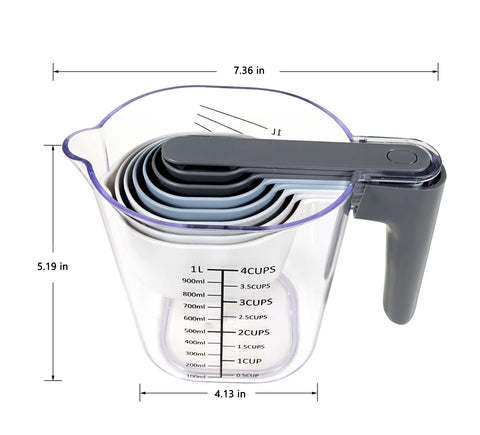 Recogwood taza medidora 1 L con pico para medir líquidos