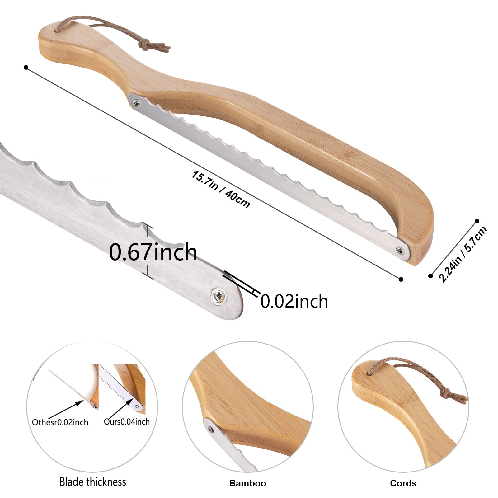 Recsrdce cuchillo pan resistencia a la flexión y durabilidad