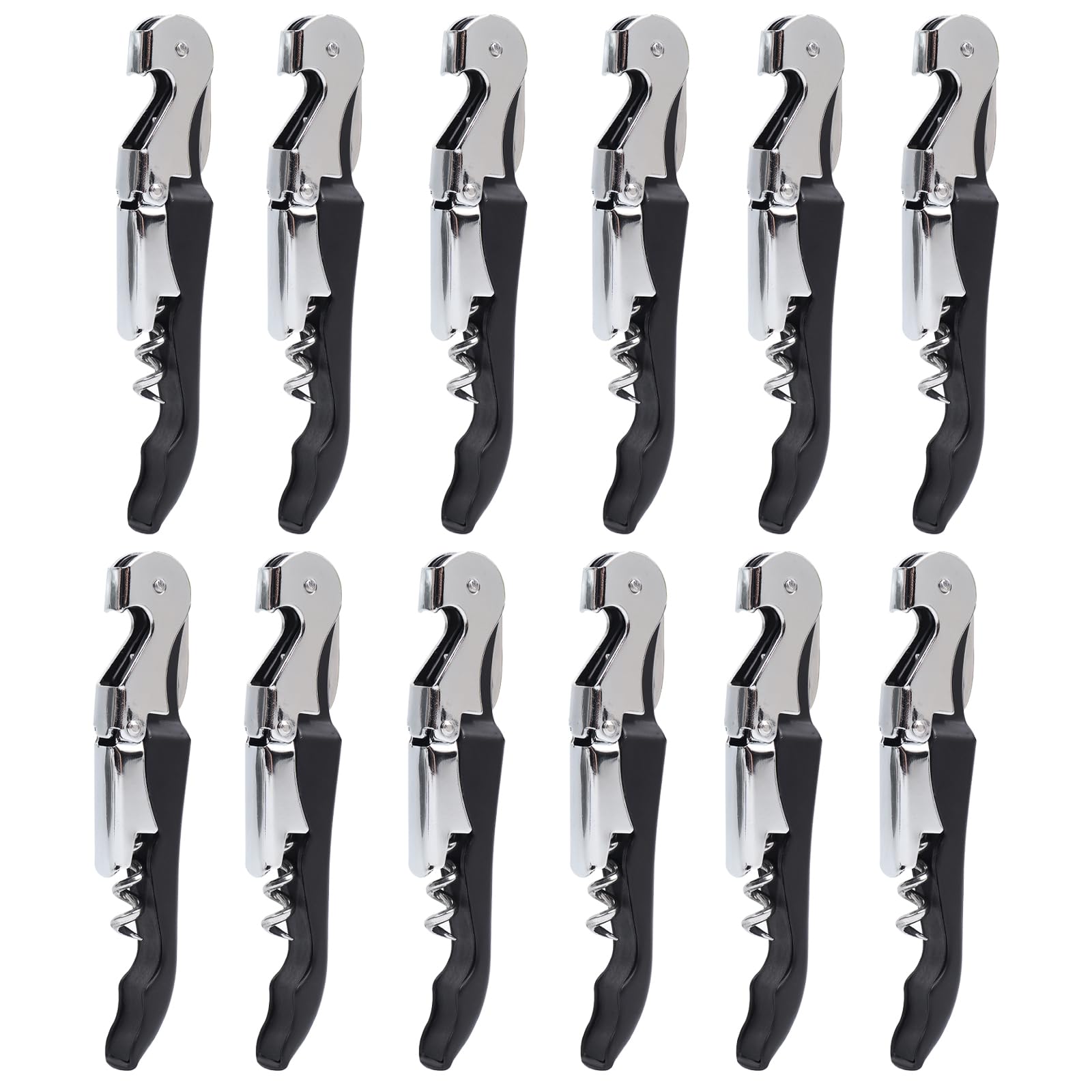 RECUTMS sacacorchos 12 unidades, pack ideal para bares y fiestas, abre botellas con facilidad.
