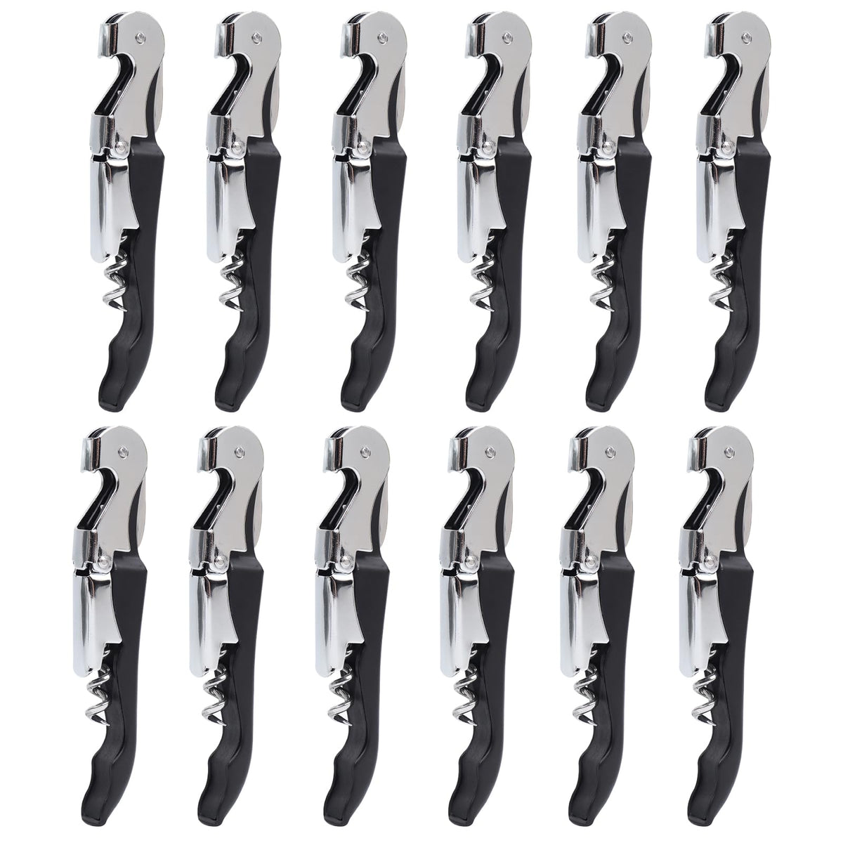 RECUTMS sacacorchos 12 unidades, pack ideal para bares y fiestas, abre botellas con facilidad.